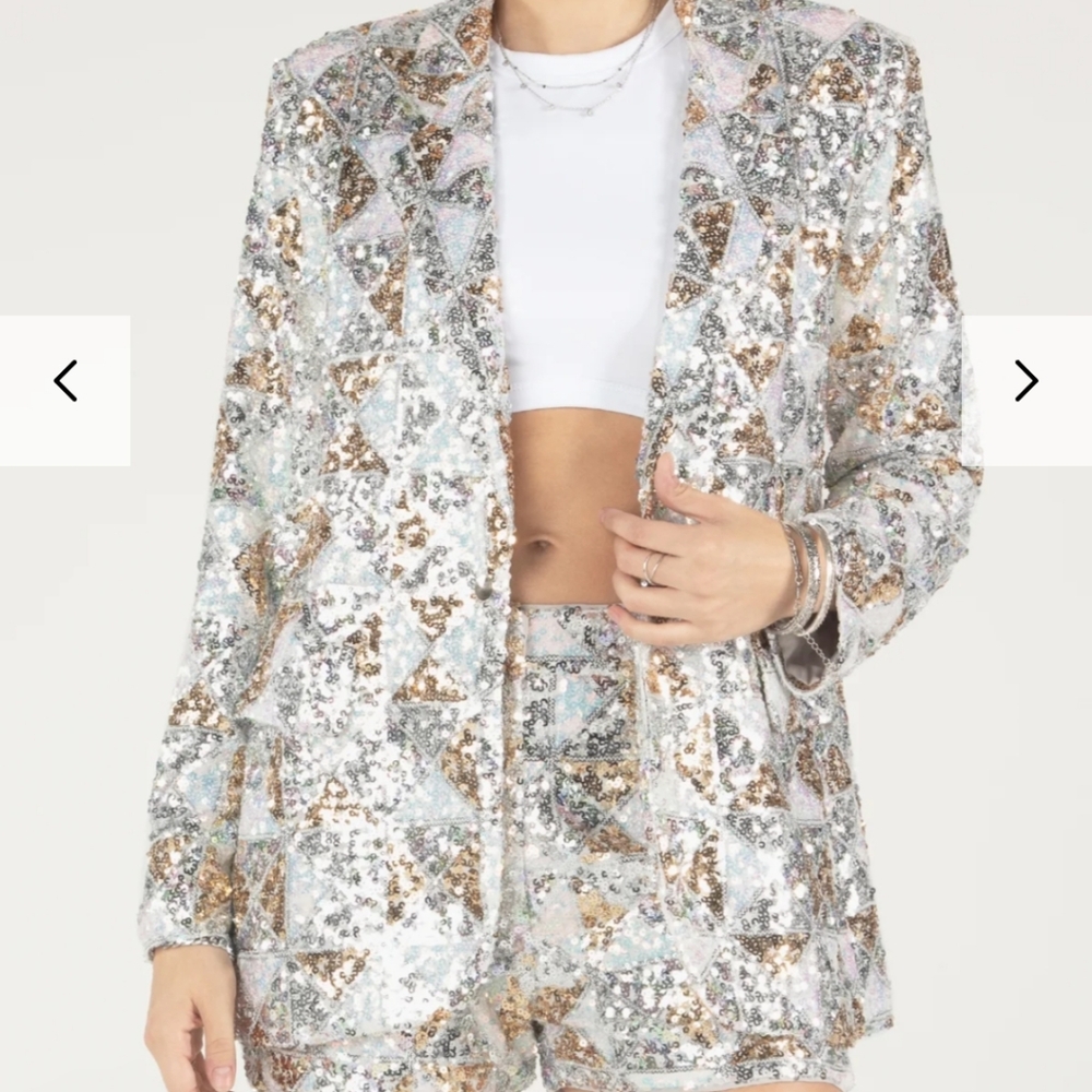 Miss Me Silver Sequin Women's Jacket